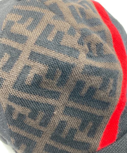FENDI（フェンディ）FENDI (フェンディ) ニットベースボールキャップ ブラックの古着・服飾アイテム