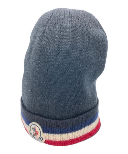 MONCLER（モンクレール）MONCLER (モンクレール) BERRETTO/ミニワッペンニットキャップ ブラックの古着・服飾アイテム