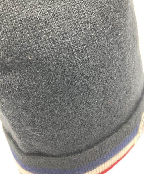 MONCLER（モンクレール）MONCLER (モンクレール) BERRETTO/ミニワッペンニットキャップ ブラックの古着・服飾アイテム