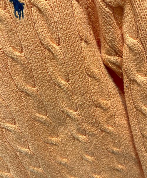 POLO RALPH LAUREN（ポロ・ラルフローレン）POLO RALPH LAUREN (ポロ・ラルフローレン) LS CBL CN PP-LONG SLEEVE-SWEATER / ケーブルニット オレンジ サイズ:Sの古着・服飾アイテム