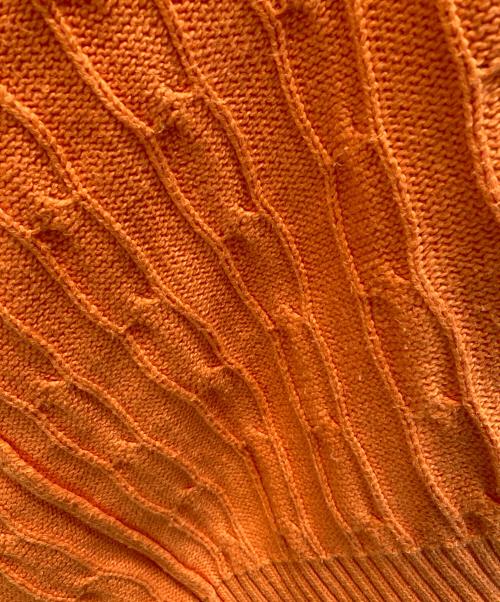 POLO RALPH LAUREN（ポロ・ラルフローレン）POLO RALPH LAUREN (ポロ・ラルフローレン) LS CBL CN PP-LONG SLEEVE-SWEATER / ケーブルニット オレンジ サイズ:Sの古着・服飾アイテム