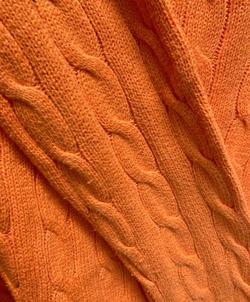 POLO RALPH LAUREN（ポロ・ラルフローレン）POLO RALPH LAUREN (ポロ・ラルフローレン) LS CBL CN PP-LONG SLEEVE-SWEATER / ケーブルニット オレンジ サイズ:Sの古着・服飾アイテム