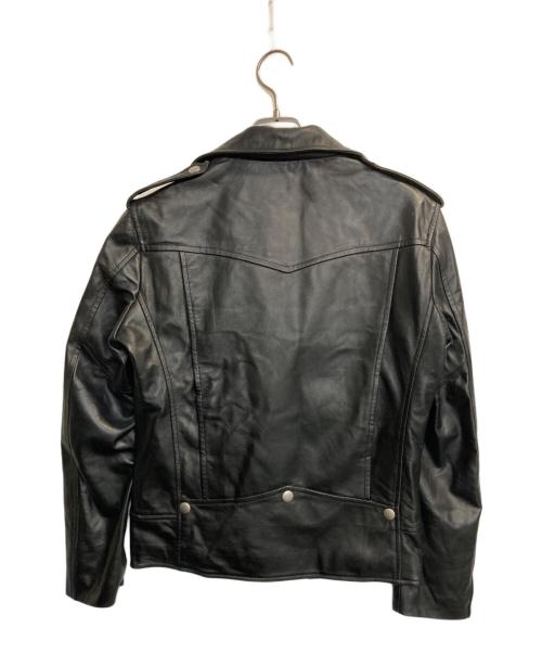 FORTIME（フォータイム）FORTIME (フォータイム) ラムレザーダブルライダースジャケット ブラック サイズ:Mの古着・服飾アイテム