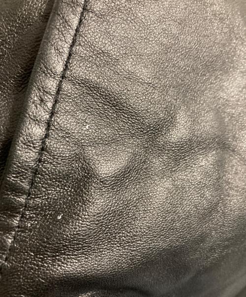 FORTIME（フォータイム）FORTIME (フォータイム) ラムレザーダブルライダースジャケット ブラック サイズ:Mの古着・服飾アイテム