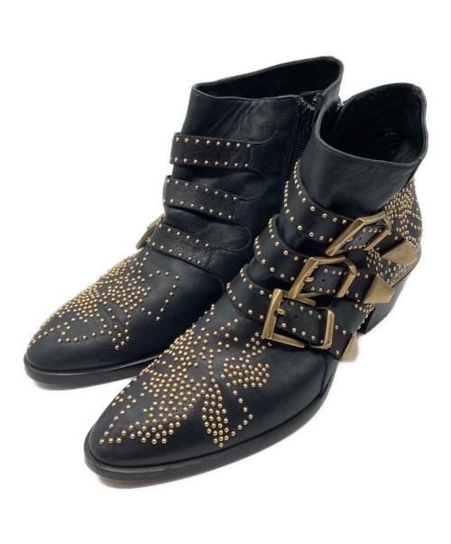 Chloe（クロエ）Chloe (クロエ) SUSANNAアンクルスタッズブーツ ブラック サイズ:37の古着・服飾アイテム