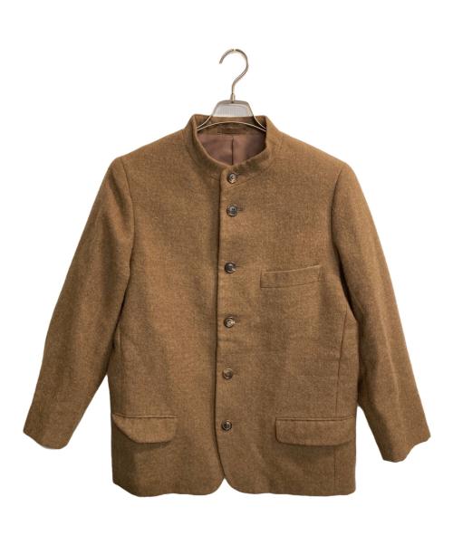 ISSEY MIYAKE MEN（イッセイミヤケメン）ISSEY MIYAKE MEN (イッセイミヤケメン) マオカラーアルパカブレンドウールジャケット ブラウン サイズ:-の古着・服飾アイテム