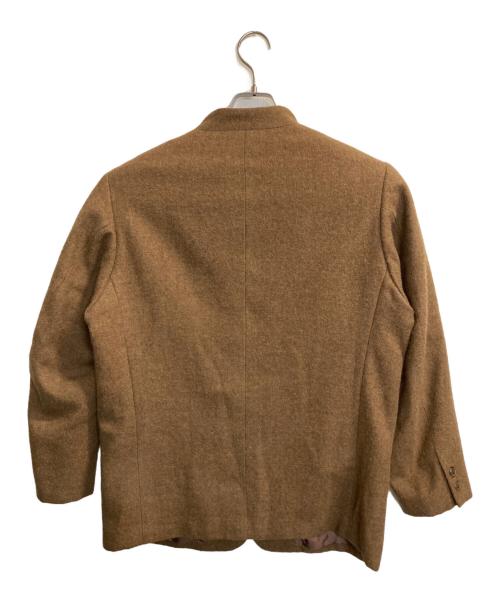ISSEY MIYAKE MEN（イッセイミヤケメン）ISSEY MIYAKE MEN (イッセイミヤケメン) マオカラーアルパカブレンドウールジャケット ブラウン サイズ:-の古着・服飾アイテム