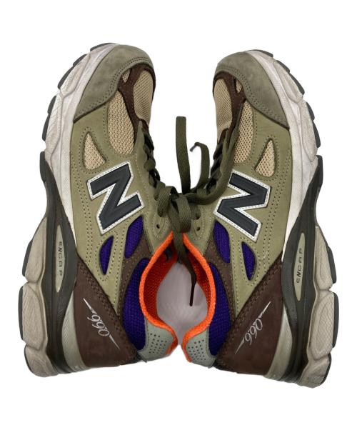 NEW BALANCE（ニューバランス）NEW BALANCE (ニューバランス) M990BT3 グリーン×ブラウン サイズ:26.5ｃｍの古着・服飾アイテム