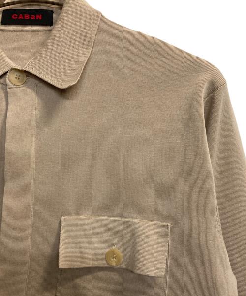 CABAN（キャバン）CABAN (キャバン) ニットシャツ ベージュ サイズ:Ｍの古着・服飾アイテム