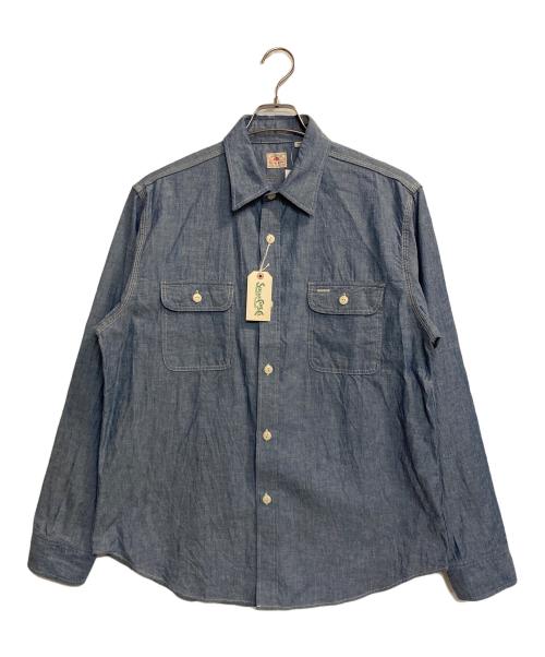 SUGAR CANE（シュガーケーン）SUGAR CANE (シュガーケーン) BLUE CHAMBRAY WORK SHIRT / シャンブレーワークシャツ インディゴ サイズ:Ⅼの古着・服飾アイテム