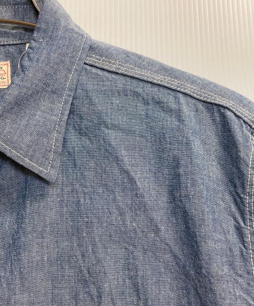 SUGAR CANE（シュガーケーン）SUGAR CANE (シュガーケーン) BLUE CHAMBRAY WORK SHIRT / シャンブレーワークシャツ インディゴ サイズ:Ⅼの古着・服飾アイテム