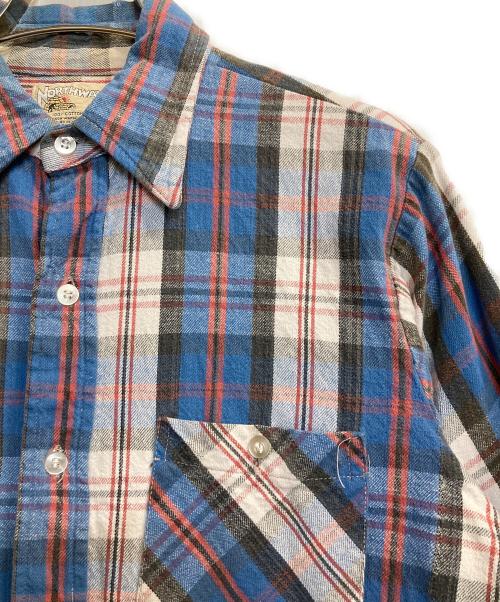 Northway（ノースウェイ）Northway (ノースウェイ) チェックシャツ レッド×ブルー サイズ:Ｍの古着・服飾アイテム