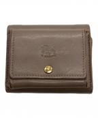 IL BISONTEイル ビゾンテ）の古着「レザー3つ折りコンパクトウォレット」｜ベージュ