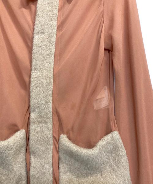 COMME des GARCONS（コムデギャルソン）COMME des GARCONS (コムデギャルソン) ウール切替カットオフシアーシャツ ピンク サイズ:Ｌの古着・服飾アイテム