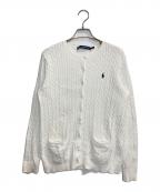Ralph Lauren POLO SPORTラルフローレン ポロスポーツ）の古着「ケーブルニットカーディガン」｜ホワイト