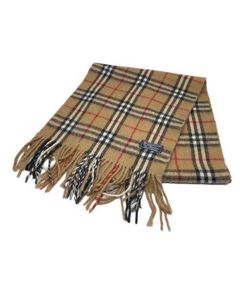 Burberry's（バーバリー）Burberry's (バーバリーズ) ノヴァチェックウールマフラー レッド×ベージュの古着・服飾アイテム