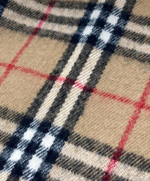 Burberry's（バーバリー）Burberry's (バーバリーズ) ノヴァチェックウールマフラー レッド×ベージュの古着・服飾アイテム