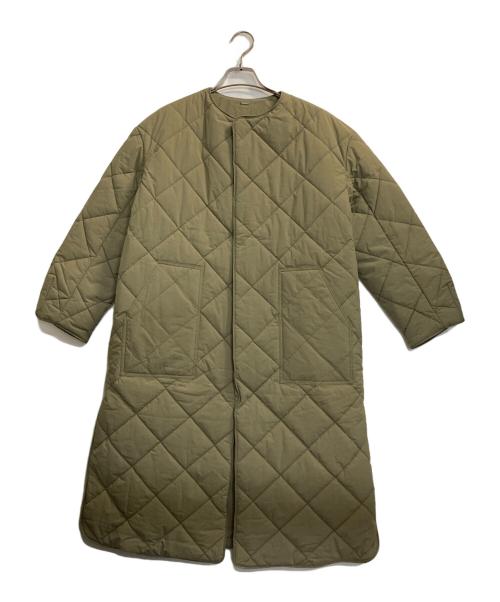 Mila Owen（ミラオーウェン）Mila Owen (ミラオーウェン) キルティングロングコート グリーン サイズ:０の古着・服飾アイテム