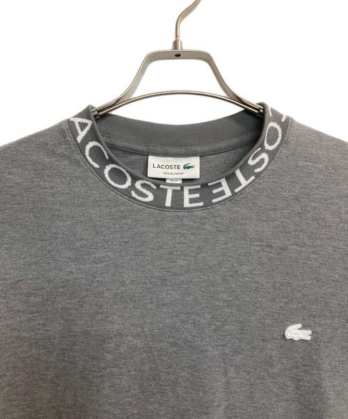 LACOSTE（ラコステ）LACOSTE (ラコステ) ウルトラライトピケロゴネックTシャツ グレー サイズ:US Mの古着・服飾アイテム