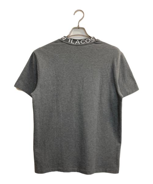 LACOSTE（ラコステ）LACOSTE (ラコステ) ウルトラライトピケロゴネックTシャツ グレー サイズ:US Mの古着・服飾アイテム