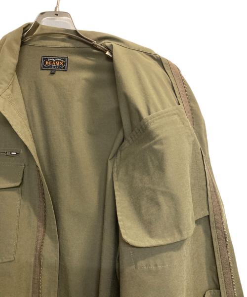 BEAMS PLUS（ビームスプラス）BEAMS PLUS (ビームスプラス) ポリエルテル シャンブレー ミリタリー ジップブルゾン オリーブ サイズ:Lの古着・服飾アイテム
