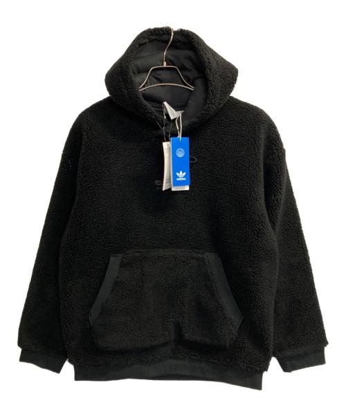 adidas（アディダス）adidas (アディダス) FLEECE HOODY / ボアパーカー ブラック サイズ:Sの古着・服飾アイテム