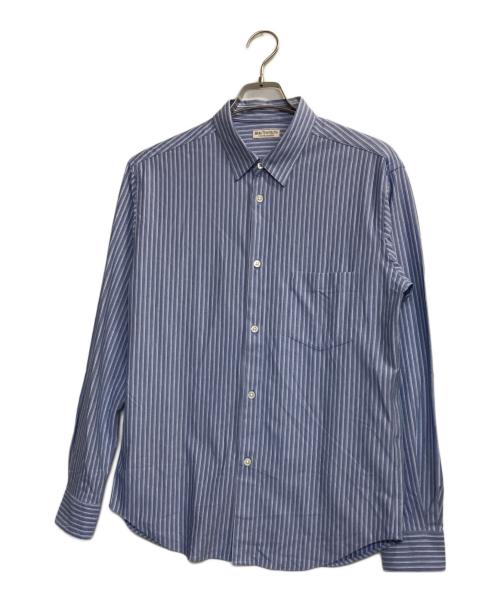 BEAUTY&YOUTH（ビューティーアンドユース）BEAUTY&YOUTH (ビューティーアンドユース) クイック ストレッチ ストライプ レギュラー シャツ ブルー×ホワイト サイズ:Ｌの古着・服飾アイテム