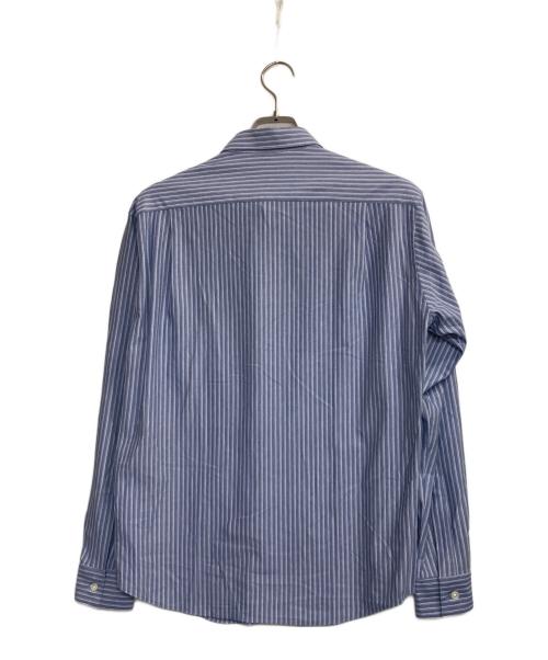 BEAUTY&YOUTH（ビューティーアンドユース）BEAUTY&YOUTH (ビューティーアンドユース) クイック ストレッチ ストライプ レギュラー シャツ ブルー×ホワイト サイズ:Ｌの古着・服飾アイテム
