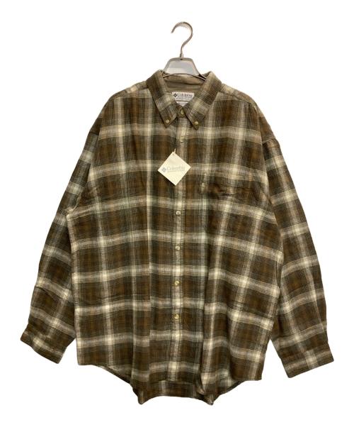 Columbia（コロンビア）Columbia (コロンビア) チェックネルシャツ ブラウン×アイボリー サイズ:LLの古着・服飾アイテム