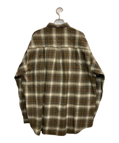 Columbia（コロンビア）Columbia (コロンビア) チェックネルシャツ ブラウン×アイボリー サイズ:LLの古着・服飾アイテム