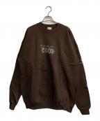 VOLCOMボルコム）の古着「初期タグクルーネックロゴスウェット」｜ブラウン