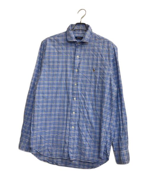 POLO RALPH LAUREN（ポロ・ラルフローレン）POLO RALPH LAUREN (ポロ・ラルフローレン) チェックシャツ ブルー×ホワイト サイズ:Lの古着・服飾アイテム