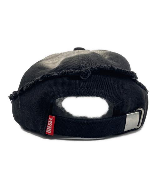 DIESEL（ディーゼル）DIESEL (ディーゼル) C-OLTON-BLACK-D / ダメージ加工キャップ ブラックの古着・服飾アイテム