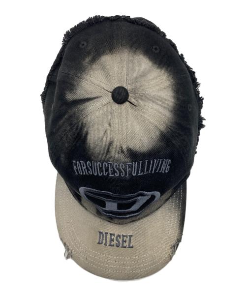 DIESEL（ディーゼル）DIESEL (ディーゼル) C-OLTON-BLACK-D / ダメージ加工キャップ ブラックの古着・服飾アイテム