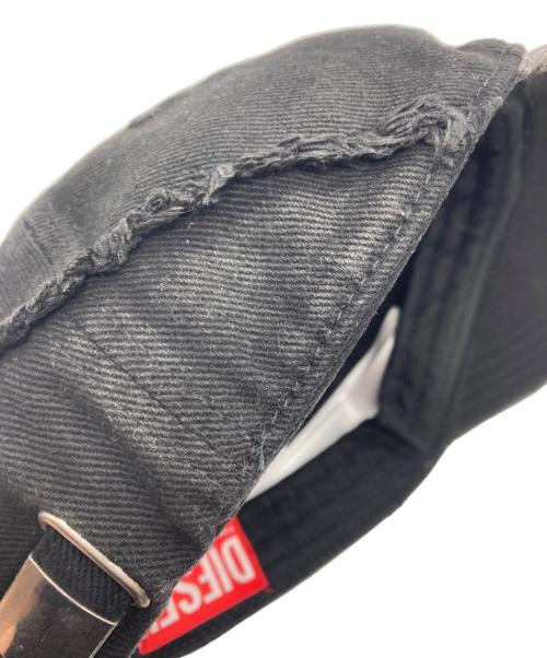 DIESEL（ディーゼル）DIESEL (ディーゼル) C-OLTON-BLACK-D / ダメージ加工キャップ ブラックの古着・服飾アイテム