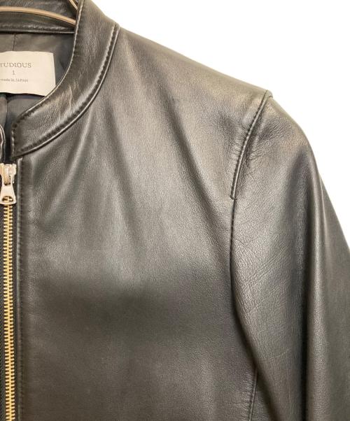 STUDIOUS（ステュディオス）STUDIOUS (ステュディオス) シングルライダースジャケット ブラック サイズ:1の古着・服飾アイテム
