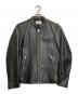 STUDIOUS（ステュディオス）の古着「シングルライダースジャケット」｜ブラック