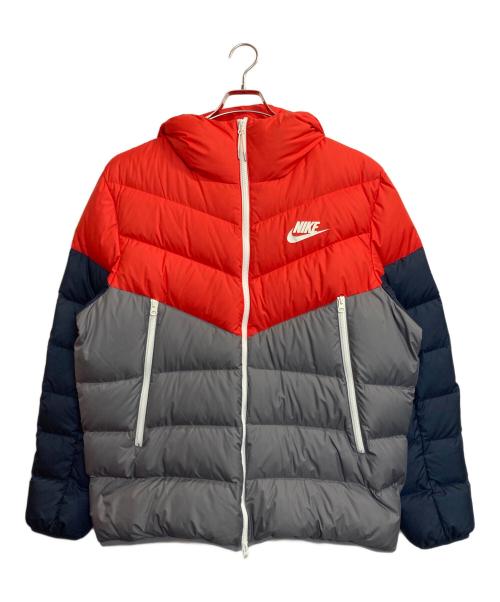 NIKE（ナイキ）NIKE (ナイキ) Down D Hooded Jacket グレー×レッド サイズ:XLの古着・服飾アイテム