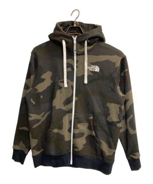 THE NORTH FACE（ザ ノース フェイス）THE NORTH FACE (ザ ノース フェイス) NOVELTY REARVIEW FULLZIP HOODIE / ノベルティリアビューフルジップフーディー ブラウン×グリーン サイズ:Lの古着・服飾アイテム