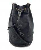 MCMエムシーエム）の古着「ヴィセトス柄巾着バッグ」｜ブラック