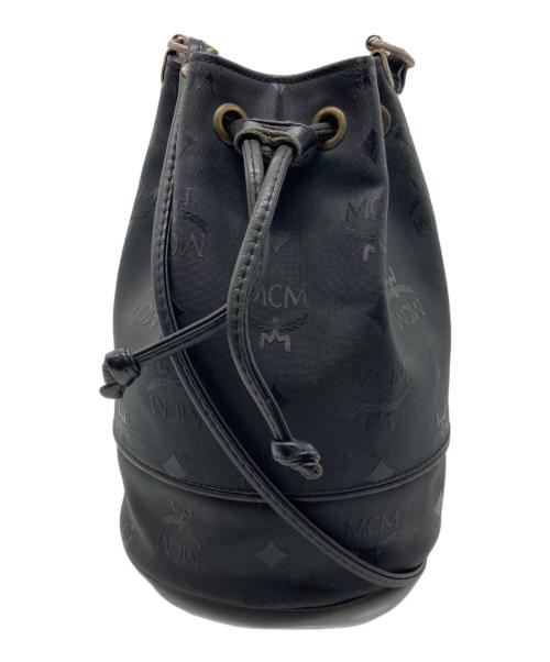 MCM（エムシーエム）MCM (エムシーエム) ヴィセトス柄巾着バッグ ブラックの古着・服飾アイテム
