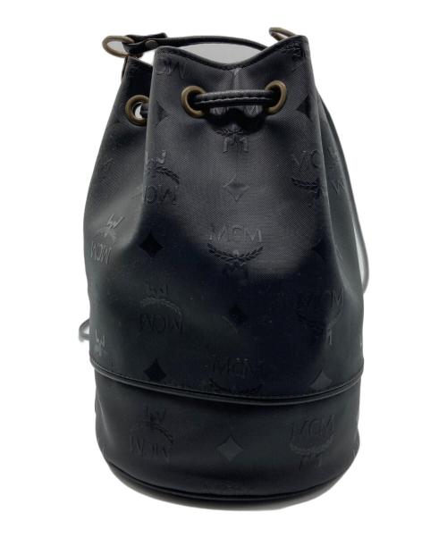 MCM（エムシーエム）MCM (エムシーエム) ヴィセトス柄巾着バッグ ブラックの古着・服飾アイテム