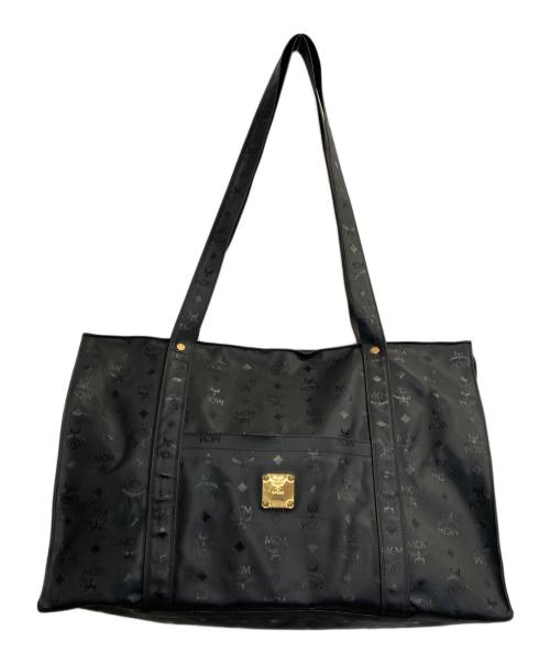 MCM（エムシーエム）MCM (エムシーエム) ヴィセトス柄トートバッグ ブラックの古着・服飾アイテム