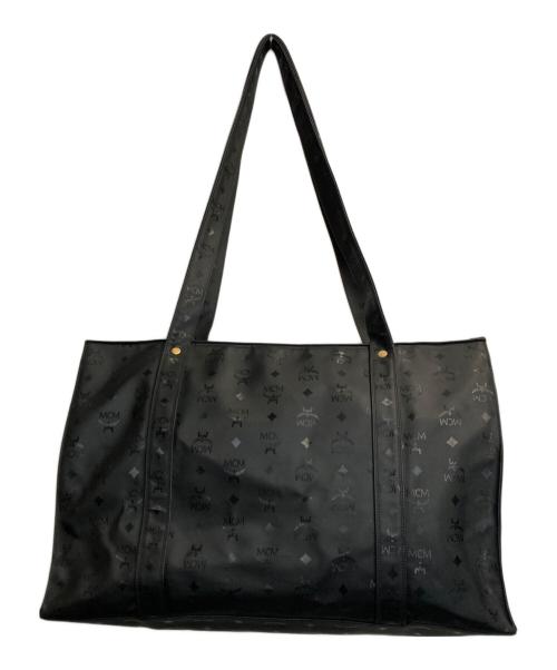 MCM（エムシーエム）MCM (エムシーエム) ヴィセトス柄トートバッグ ブラックの古着・服飾アイテム