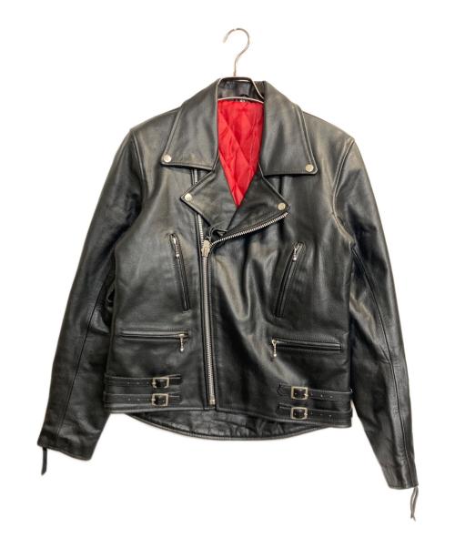FREEDOM（フリーダム）freedom (フリーダム) バッファローレザーダブルライダースジャケット ブラック サイズ:40の古着・服飾アイテム