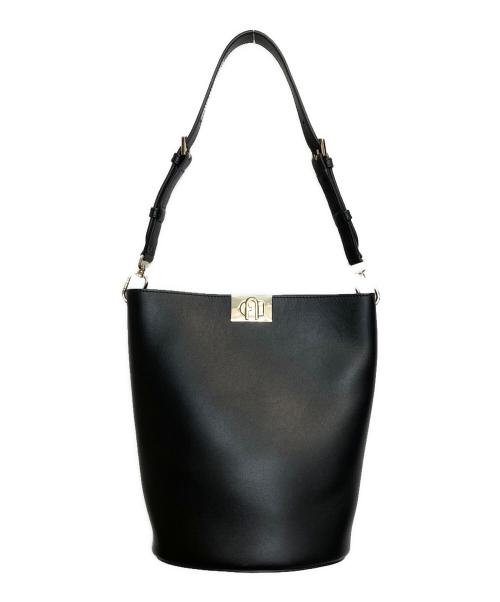 FURLA（フルラ）FURLA (フルラ) FLEUR / フルールバケットショルダーバッグ ブラックの古着・服飾アイテム