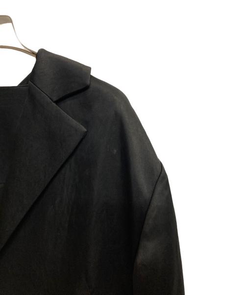 CLANE（クラネ）CLANE (クラネ) TAILORED SATIN SHIRT / サテンテーラードシャツ ブラック サイズ:1の古着・服飾アイテム