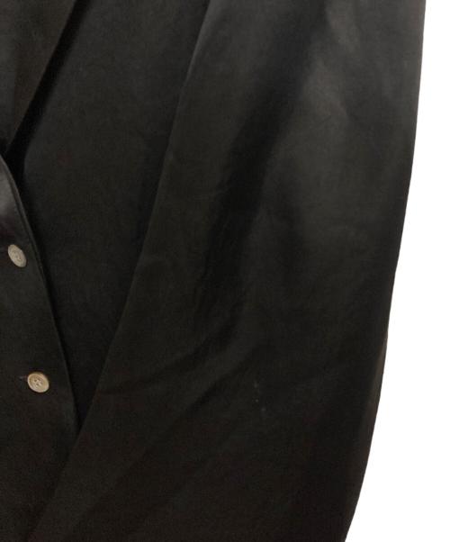 CLANE（クラネ）CLANE (クラネ) TAILORED SATIN SHIRT / サテンテーラードシャツ ブラック サイズ:1の古着・服飾アイテム