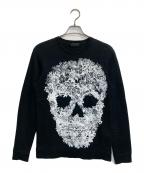 ALEXANDER McQUEENアレキサンダーマックイーン）の古着「フローラルスカルプリントスウェット」｜ブラック
