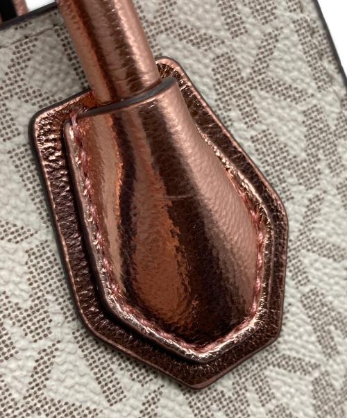 MICHAEL KORS（マイケル・コース）MICHAEL KORS (マイケル・コース) ショッパートート クロスボディ エクストラスモール ベージュ×ピンクの古着・服飾アイテム